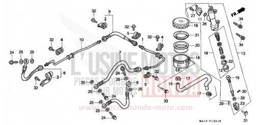 HAUPTBREMSZYLINDER, H. (ST1100AS) ST1100AS de 1995